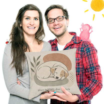 Gemütliches Kissen mit schlafendem Hund für Hundefans|p:2013947|h:0e8d6a74eec42f149de124c761d6bd2c