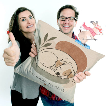 Gemütliches Kissen mit schlafendem Hund für Hundefans|p:2013947|h:f7f730cce7025b311bf8821f7970a797