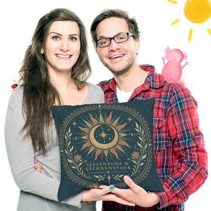 Entspannendes Boho Kissen für Yoga und Meditation mit Mondsichel|p:2013950|h:b5771c1070c151e2621aced65046350a
