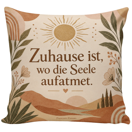 Gemütliches Boho-Kissen mit Sonne und Blättern|p:2013952|h:c362309bc21531b67b35a672582bcf09
