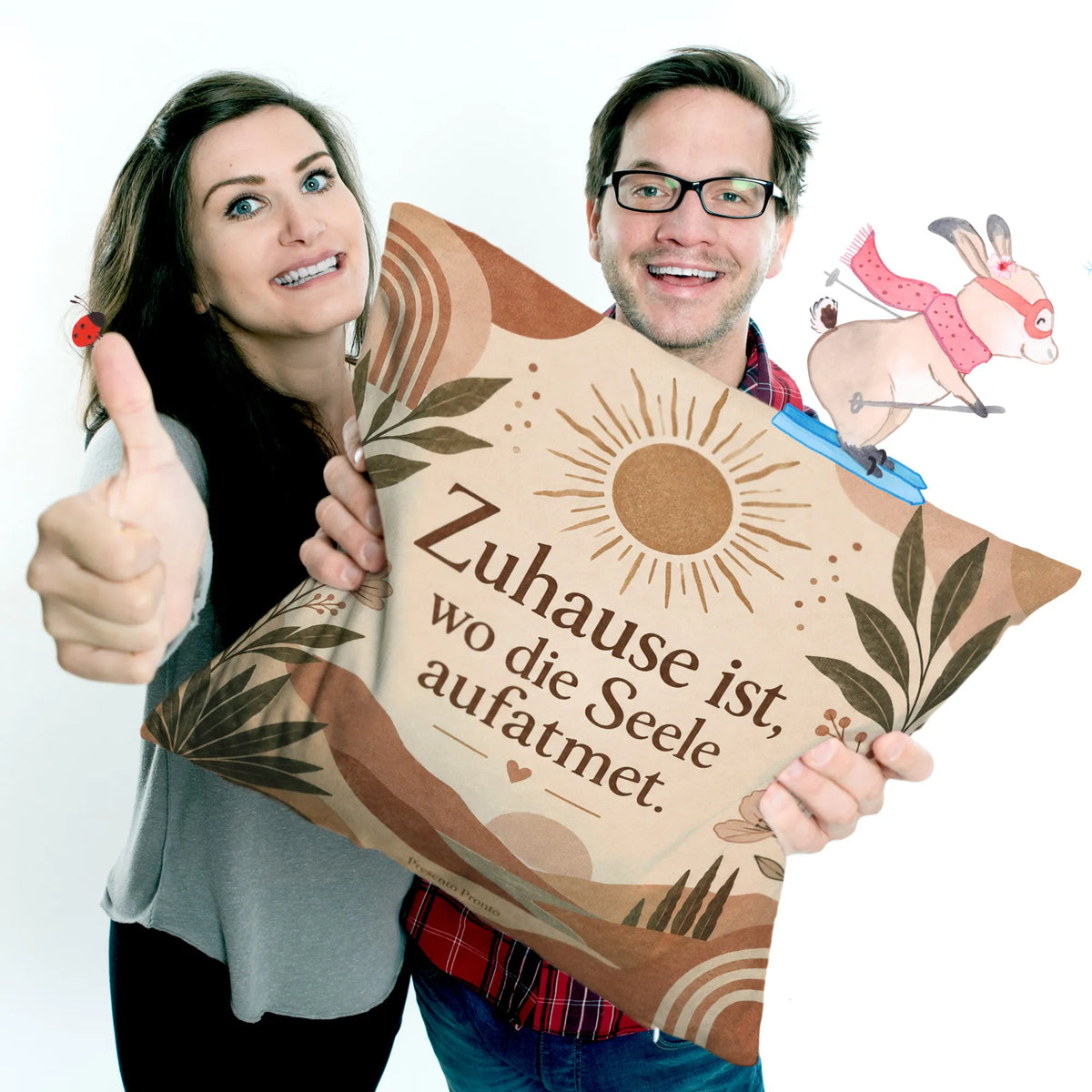 Gemütliches Boho-Kissen mit Sonne und Blättern|p:2013952|h:3593601e7326846fe36f0e2dc269c6ef
