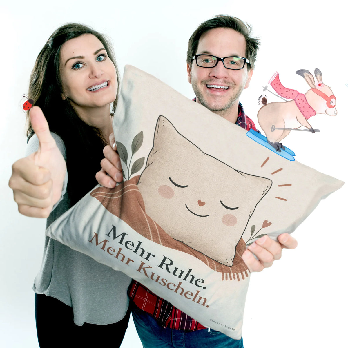 Elegantes Kissen mit Gesicht für ruhige Kuschelmomente|p:2013955|h:de29532a64f7a598eab74b4bc152b760