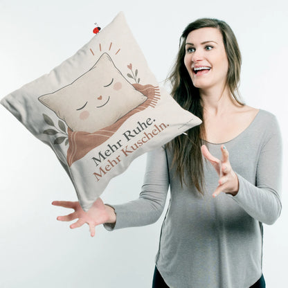 Elegantes Kissen mit Gesicht für ruhige Kuschelmomente|p:2013955|h:982492fb94c3af3d7ee9acbc627f711d