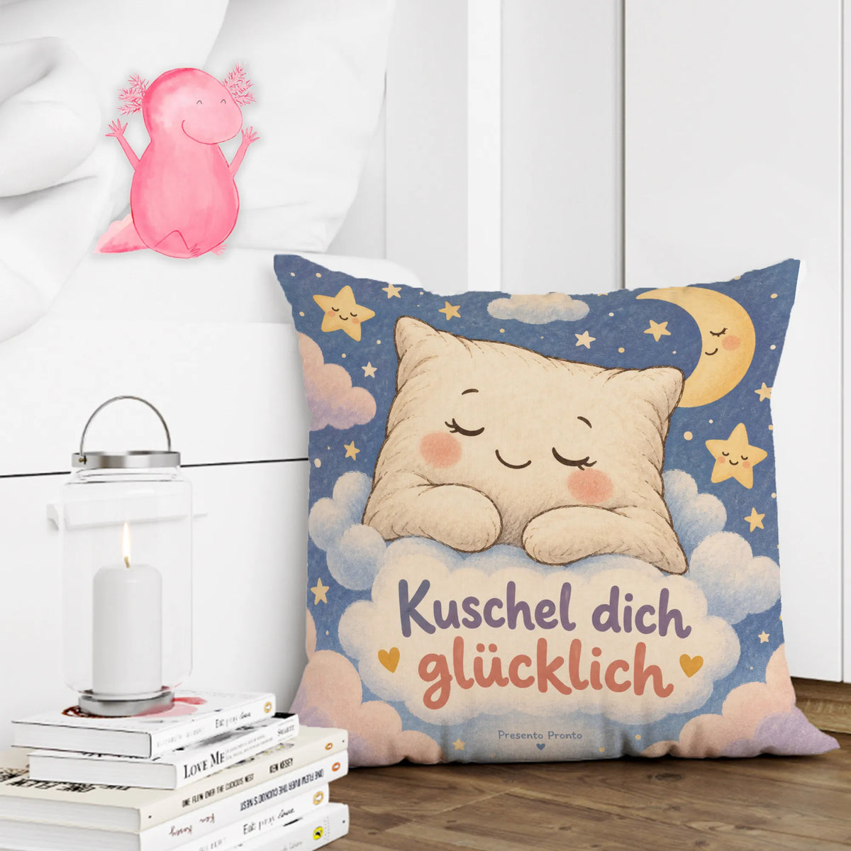 Kuscheliges Kissen mit Gesicht zum Einschlafen|p:2013956|h:bd744fde3fdf49d3934d7abb5f9e42ea