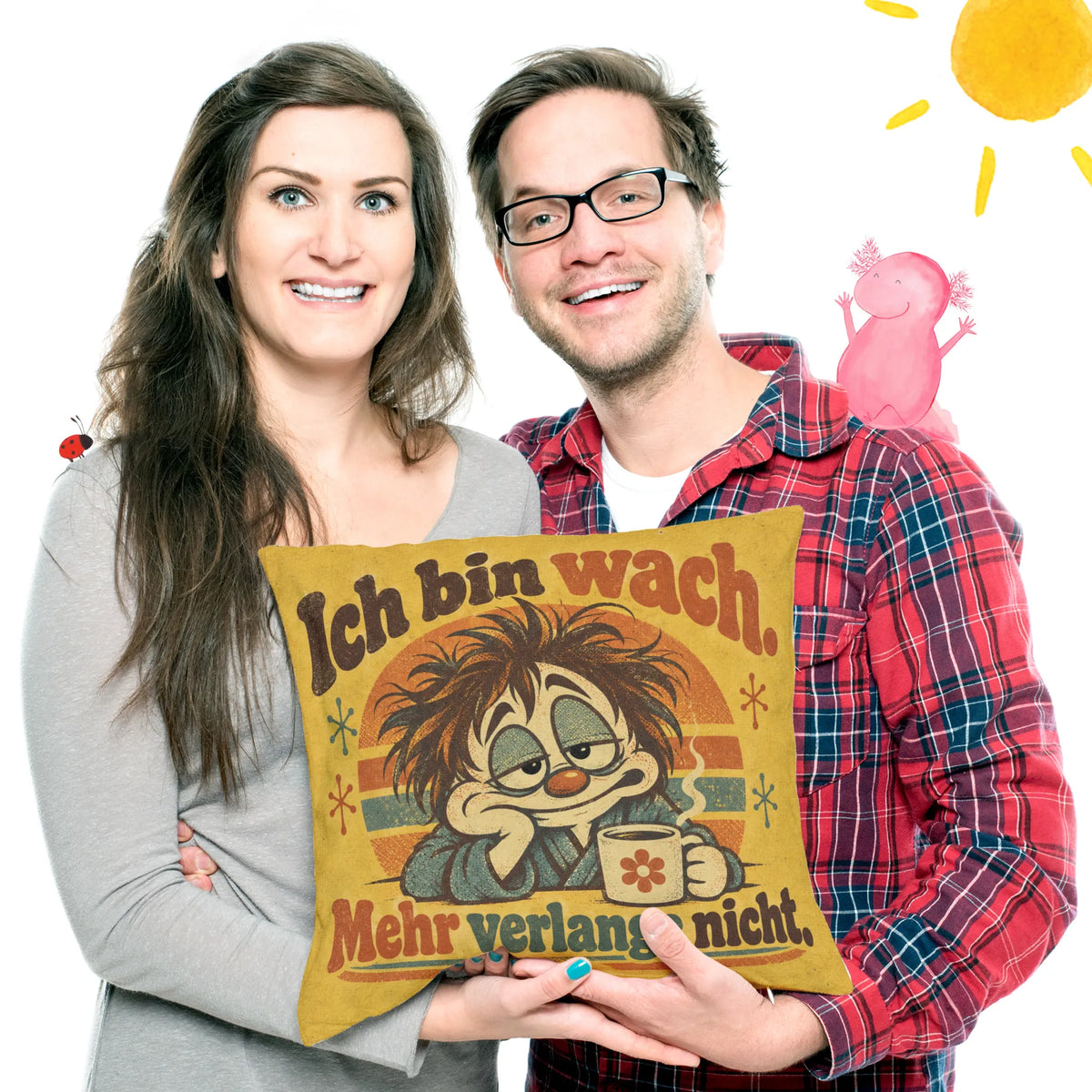 Lustiges Kissen mit Gesicht für Morgenmuffel|p:2013959|h:562760d55b83326f00fdc78ccd75a3ec
