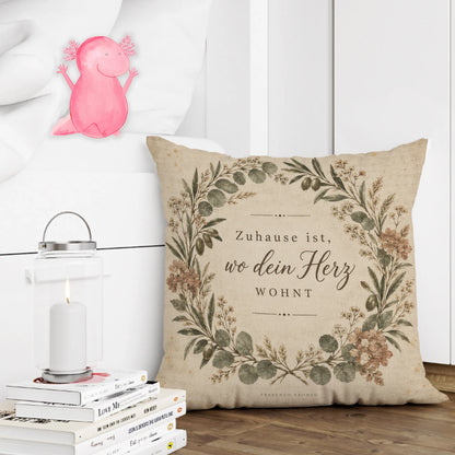Gemütliches Vintage Kissen fürs Zuhause mit botanischem Kranz|p:2013960|h:2a664f9bbbf172da56e2d2eb68532746