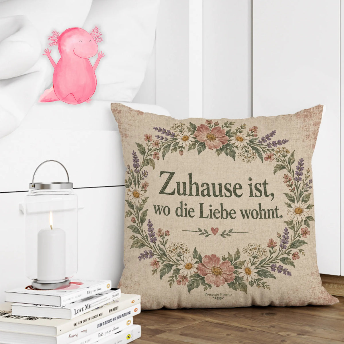 Gemütliches Vintage Kissen fürs Zuhause mit Blumenkranz|p:2013961|h:256b8734c60722207ab3e018057e893c