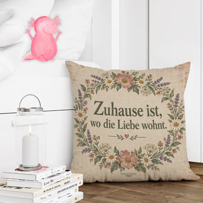 Gemütliches Vintage Kissen fürs Zuhause mit Blumenkranz|p:2013961|h:256b8734c60722207ab3e018057e893c