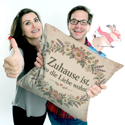 Gemütliches Vintage Kissen fürs Zuhause mit Blumenkranz|p:2013961|h:feb80b53e3c4cbb59e68143e4b2ec526