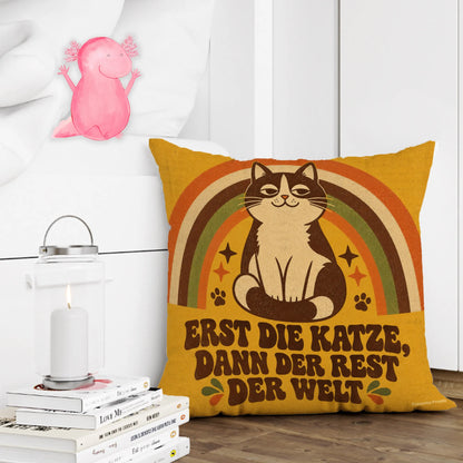 Lustiges Kissen für Katzenliebhaber mit Regenbogen|p:2013968|h:7f2f76911387842b6fcb178b2d679b27