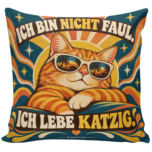 Lustiges Katzenkissen für Katzenliebhaber mit Sonnenbrille|p:2013971|h:28d1c81976815d1cdd3c8568d858b40c
