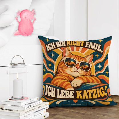 Lustiges Katzenkissen für Katzenliebhaber mit Sonnenbrille|p:2013971|h:eb4fe31e04aedf709720aaffd86035a6