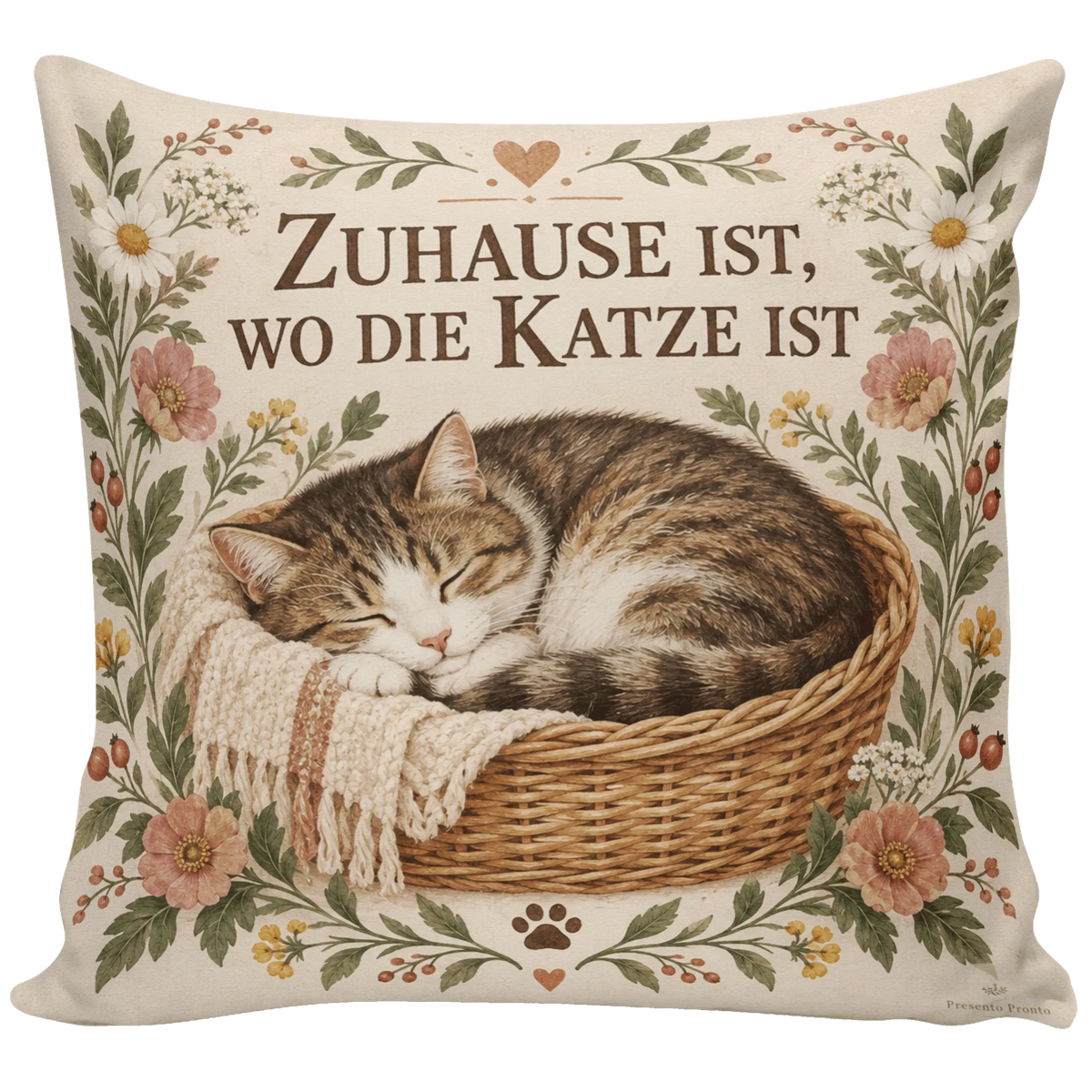 Gemütliches Kissen für Katzenliebhaber mit schlafender Katze|p:2013972|h:2670354047727871f267a254fcb4ae51