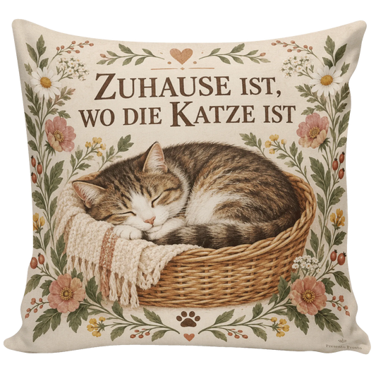 Gemütliches Kissen für Katzenliebhaber mit schlafender Katze|p:2013972|h:2670354047727871f267a254fcb4ae51