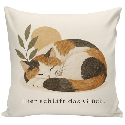 Gemütliches Kissen mit schlafender Katze für Katzenliebhaber|p:2013973|h:c19a0e0a6b3fa25eade02f3cc46046f4