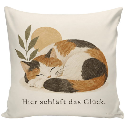 Gemütliches Kissen mit schlafender Katze für Katzenliebhaber|p:2013973|h:c19a0e0a6b3fa25eade02f3cc46046f4