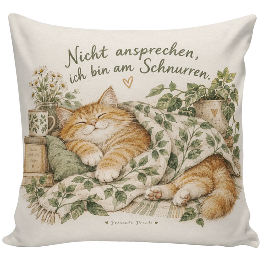 Lustiges Katzenkissen für Katzenliebhaber mit roter Katze|p:2013974|h:467665e09abdf7d80ba25a2e86bfa035