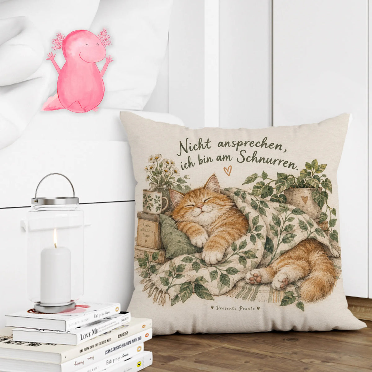 Lustiges Katzenkissen für Katzenliebhaber mit roter Katze|p:2013974|h:6ab9be8f00cddeee6b5d88aeb71db693