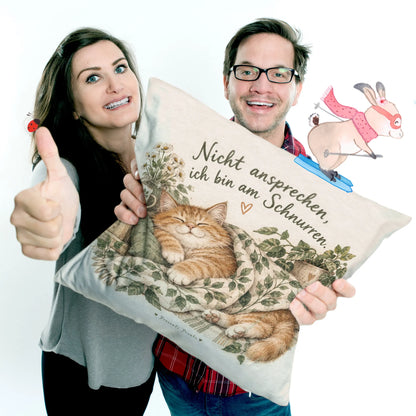 Lustiges Katzenkissen für Katzenliebhaber mit roter Katze|p:2013974|h:3615613ebd9e12390ec822ad357c8fed
