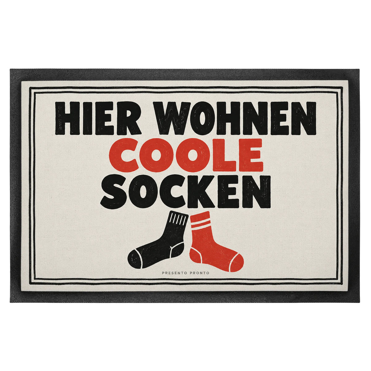 Lustige coole Fußmatte für Wohnung mit Sockenspruch|p:2014008|h:1481d211229f5eb6025ffc961473e56a