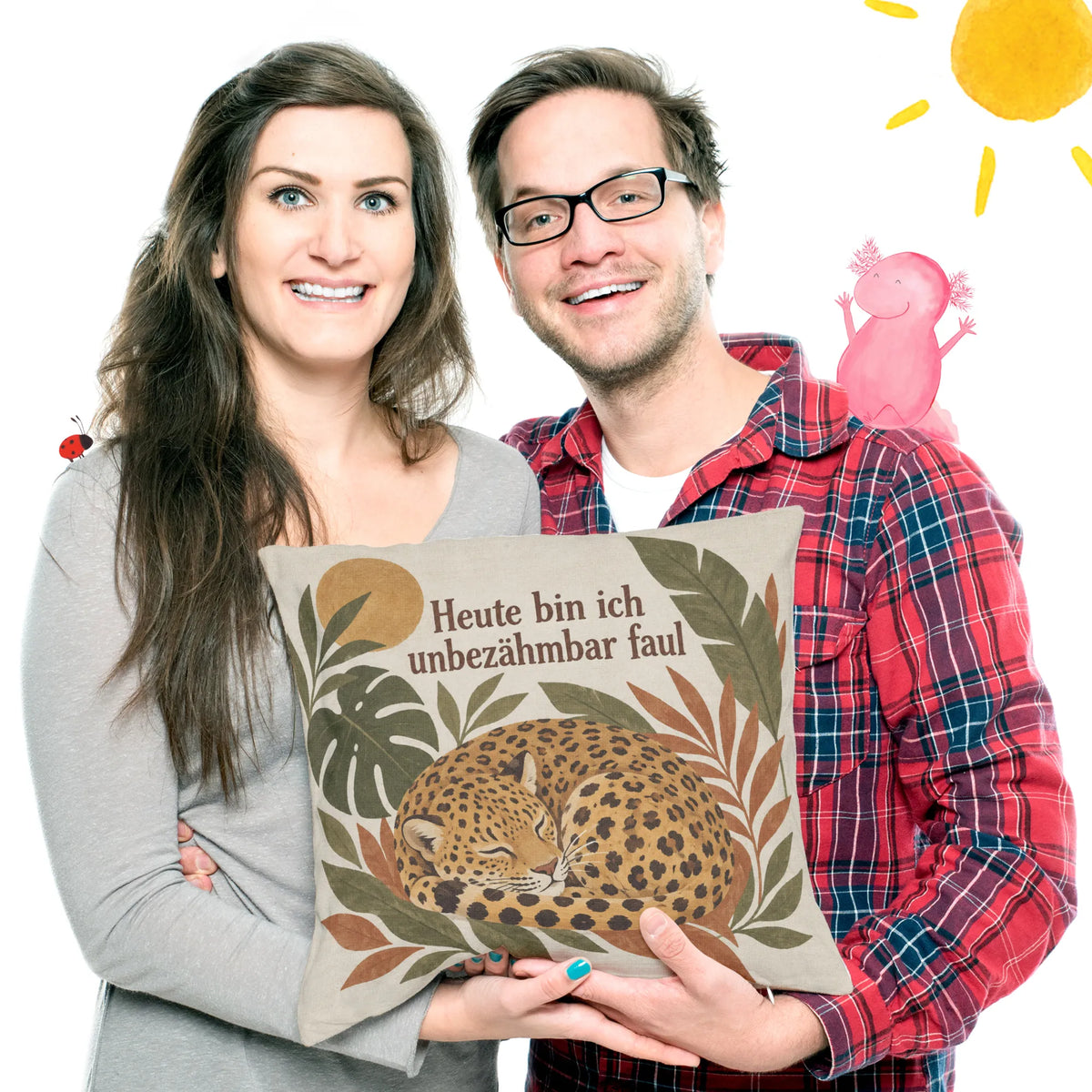 Lustiges Leopardenkissen für Faulenzer mit schlafendem Leopard|p:2014049|h:88ef8d3e3080cdd7aac1c479172670c2