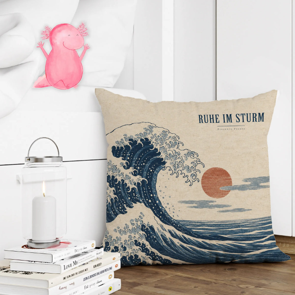 Ruhiges japanisches Kissen für Japanfans mit Welle|p:2014051|h:9125b0fe60502b7544274a76c323aac9