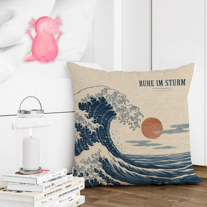Ruhiges japanisches Kissen für Japanfans mit Welle|p:2014051|h:9125b0fe60502b7544274a76c323aac9