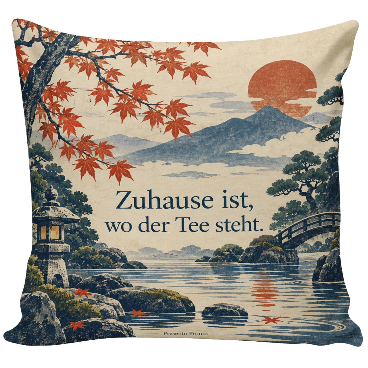 Gemütliches japanisches Kissen für Teefans mit Garten und Sonne|p:2014054|h:5119f664b8c3f9fd589ba02c8e2ad96a