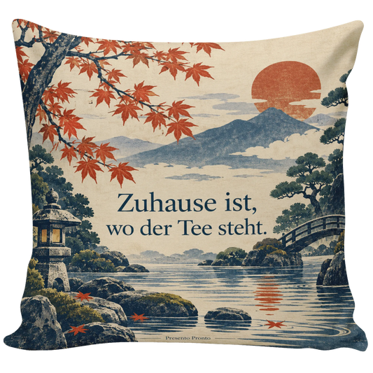 Gemütliches japanisches Kissen für Teefans mit Garten und Sonne|p:2014054|h:5119f664b8c3f9fd589ba02c8e2ad96a