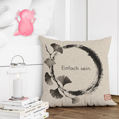 Ruhiges japanisches Kissen für Japanfans mit Enso Kreis|p:2014055|h:b3f30df47591a64bba32704a560cdb3e