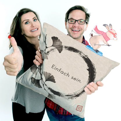 Ruhiges japanisches Kissen für Japanfans mit Enso Kreis|p:2014055|h:6d3d3941d2710aa17f71ea039fcfc69b