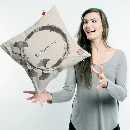 Ruhiges japanisches Kissen für Japanfans mit Enso Kreis|p:2014055|h:a4dfaadcd14de1112546defcc52c2c03