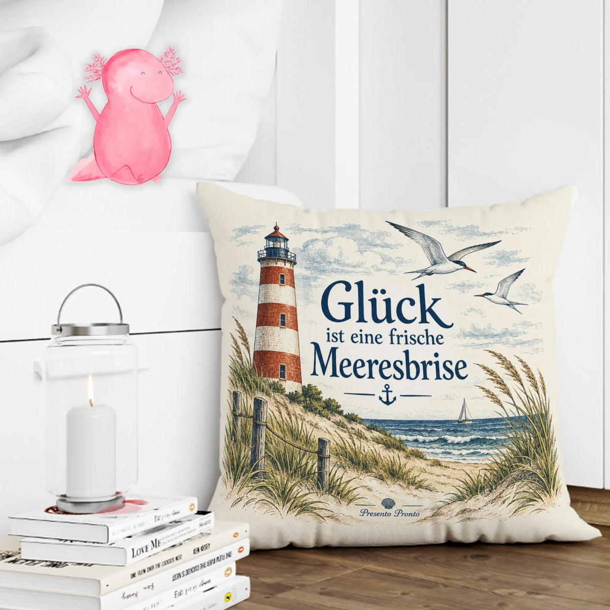 Gemütliches Maritimes Kissen mit Leuchtturm für Küstenfans|p:2014062|h:04dda9f9eb56963bef426cbd242cfb04