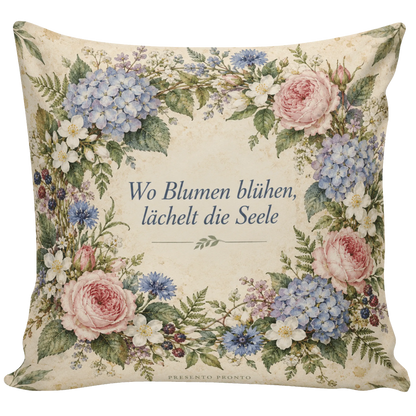 Romantisches Blumenkissen für Freundin mit Blumenkranz|p:2014063|h:dcdbd7e6bebdc851ef1b9ff38ce4087b