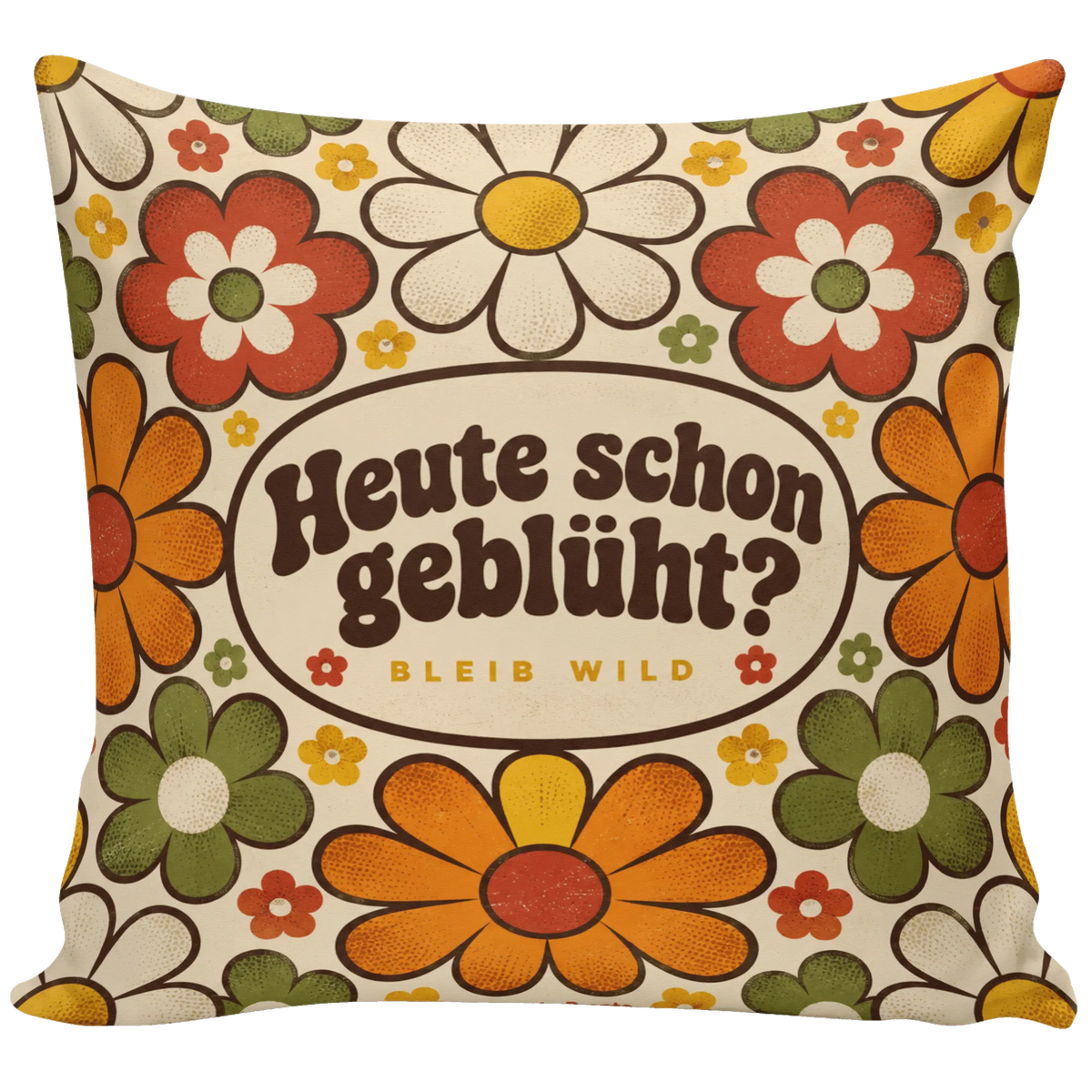 Lustiges Blumenkissen für Blumenfans mit Retro-Gänseblümchen|p:2014064|h:73bd711d6f2368c0c620133028c7cde6