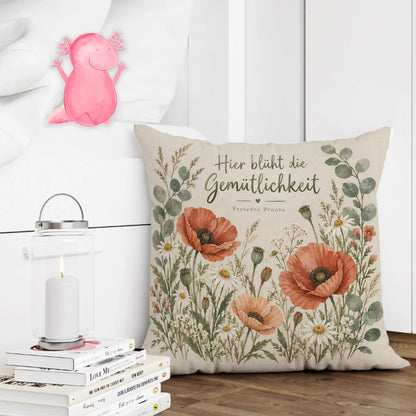 Gemütliches Blumenkissen fürs Sofa mit Wildblumen|p:2014066|h:bef23a7d0d5eec632ffdbb1a64419930
