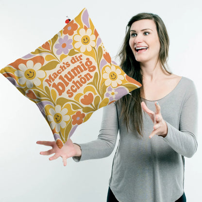 Farbenfrohes Blumenkissen für Blumenfans mit Gänseblümchen|p:2014068|h:5e2d436183cfd33e025752fb78c5c2d5