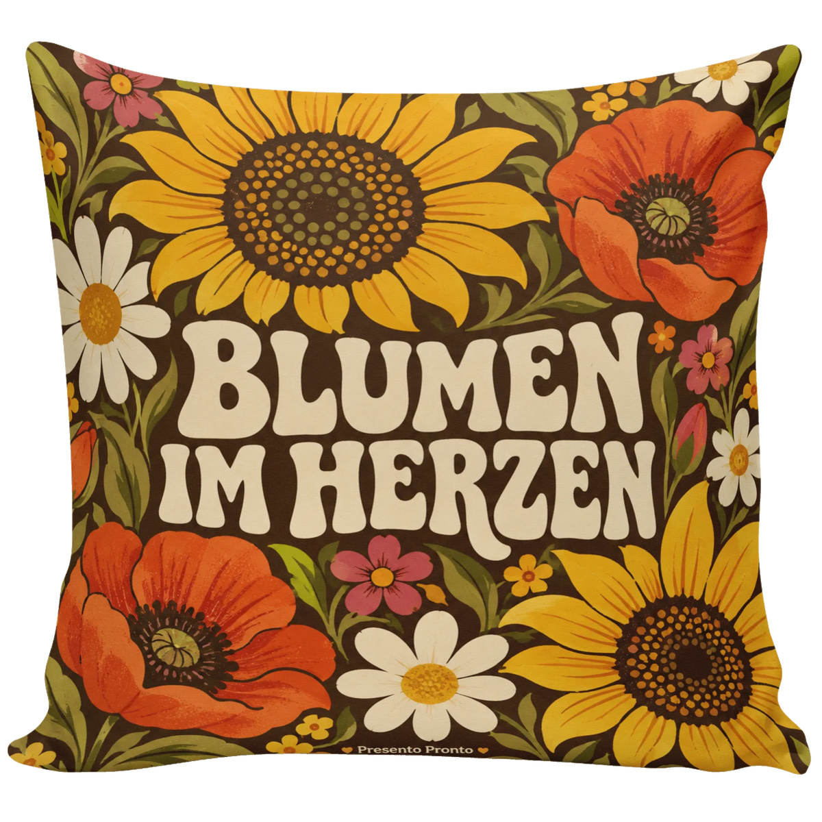 Fröhliches Blumenkissen für Blumenfans mit Sonnenblumen|p:2014069|h:a60563e89470b06c68f90179e8f76c36