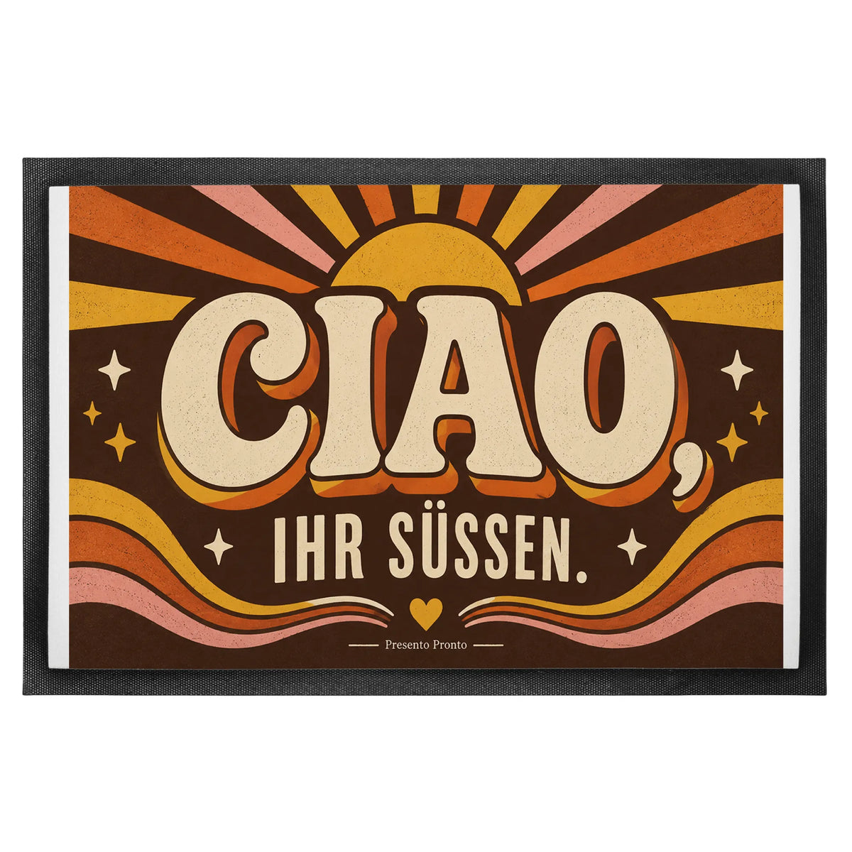 Lustige Fußmatte Ciao für Gäste mit Retro-Schriftzug|p:2014083|h:2ab7b43914e188f1ddf9792de5596e0a