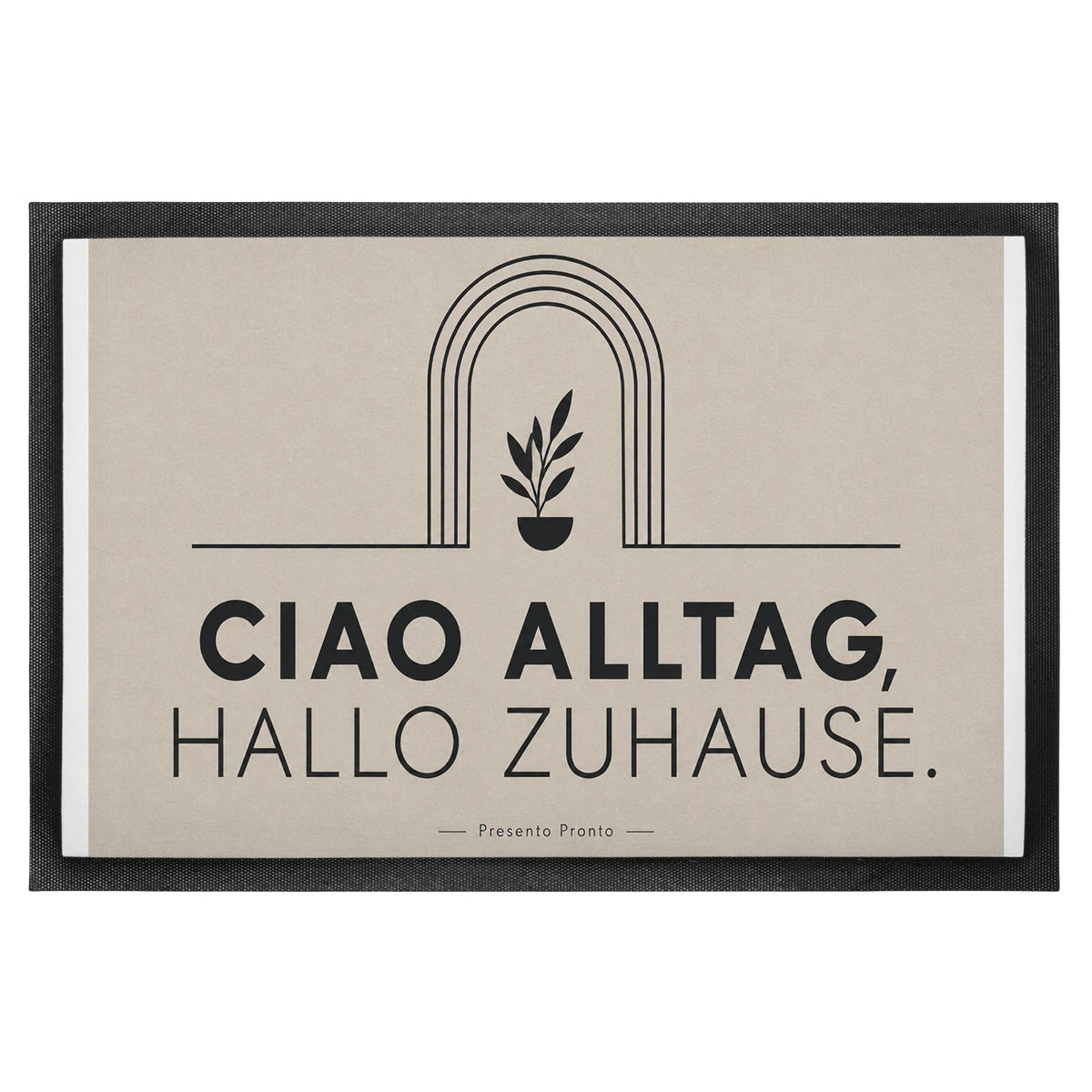 Einladende Fußmatte Ciao mit Bogen für neues Zuhause|p:2014088|h:212122e00ffc334bbf753c067c2ac2ec