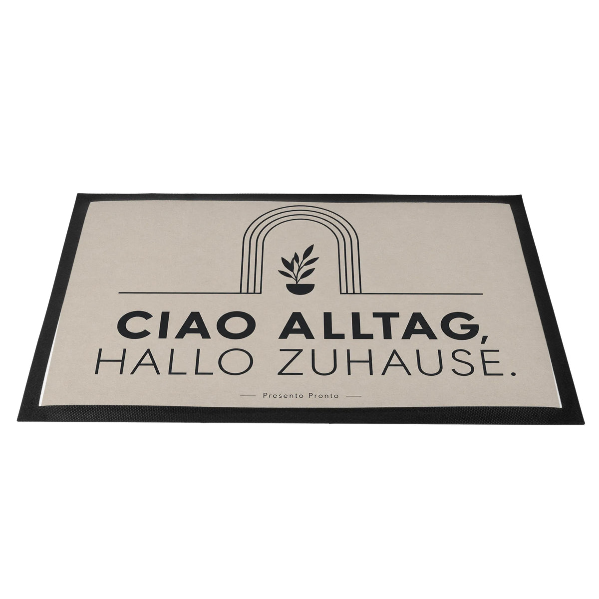 Einladende Fußmatte Ciao mit Bogen für neues Zuhause|p:2014088|h:b889b7046af8091500a071241402b2f9