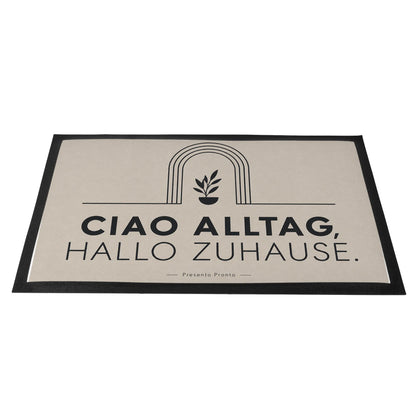 Einladende Fußmatte Ciao mit Bogen für neues Zuhause|p:2014088|h:b889b7046af8091500a071241402b2f9
