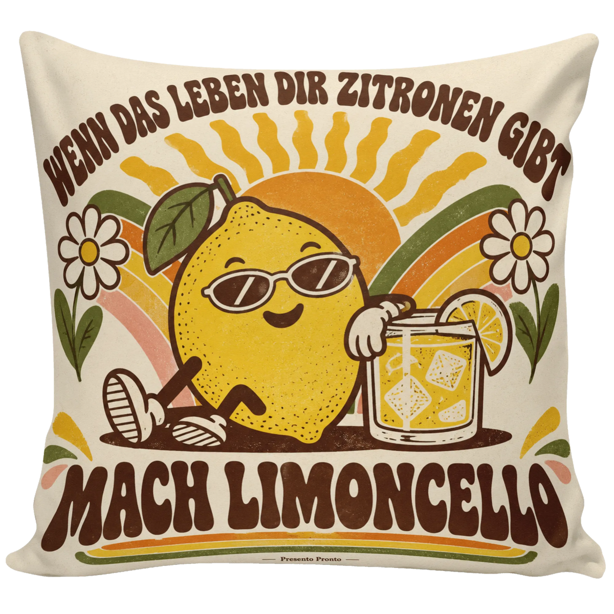 Lustiges Zitronen-Kissen für Limoncello-Fans mit Sonnenbrille|p:2014093|h:e3935f2a96ea761f663c5441745035ab