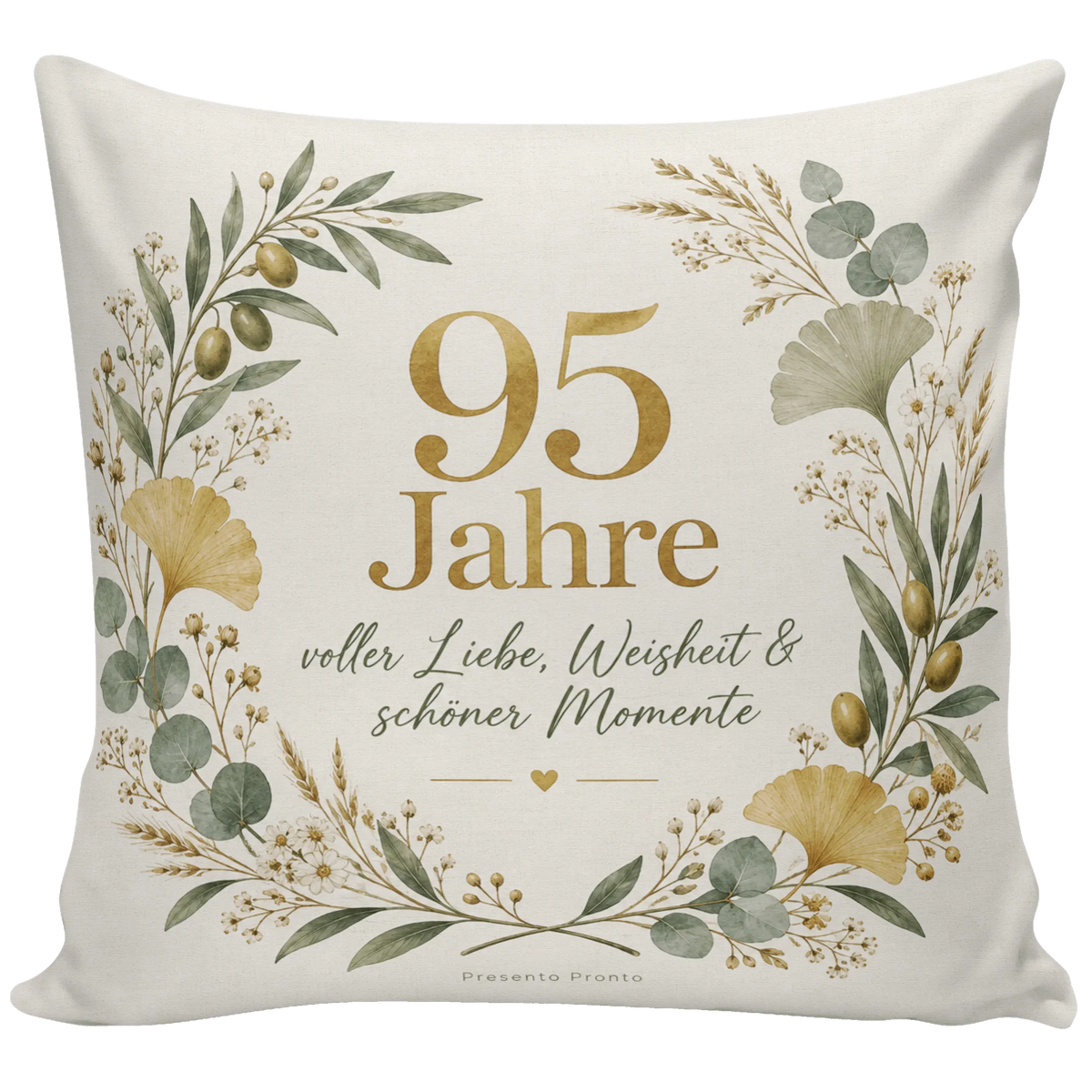 Herzliches Kissen zum 95. Geburtstag mit botanischem Kranz|p:2014101|h:8ed24f069ab7e0c01fe2d03a63666458