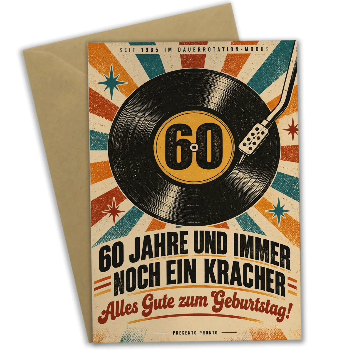 Lustige Geburtstagskarte zum 60. Geburtstag mit Schallplatte|p:2014102|h:abd2a403b92324446b2c513197af1579