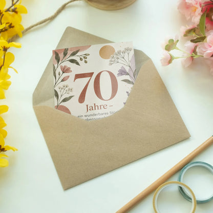 Herzliche Geburtstagskarte zum 70. Geburtstag mit Wildblumen|p:2014111|h:f1956cbb5a75f4973dd6de85a0e2a496