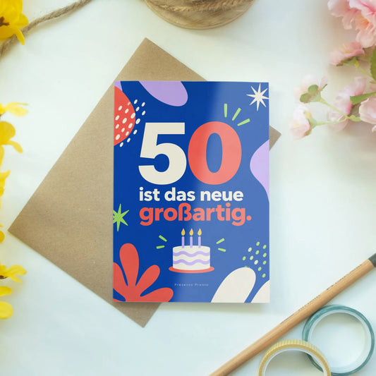 Coole Geburtstagskarte zum 50 mit großer 50|p:2014113|h:a5fa7fcee13b7101aa849a0bac464a20