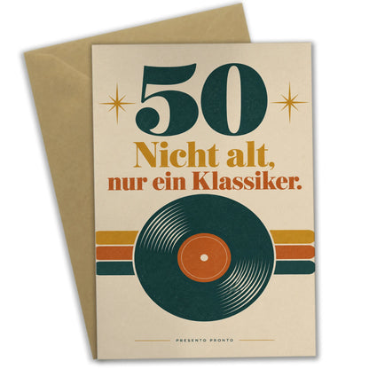 Lustige Geburtstagskarte zum 50. Geburtstag mit Schallplatte|p:2014114|h:d628cd20c8b06f211df97627ce0c0b0a