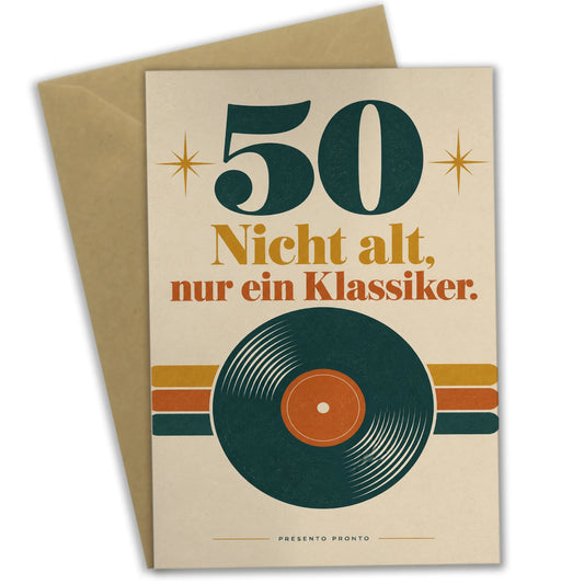 Lustige Geburtstagskarte zum 50. Geburtstag mit Schallplatte|p:2014114|h:d628cd20c8b06f211df97627ce0c0b0a