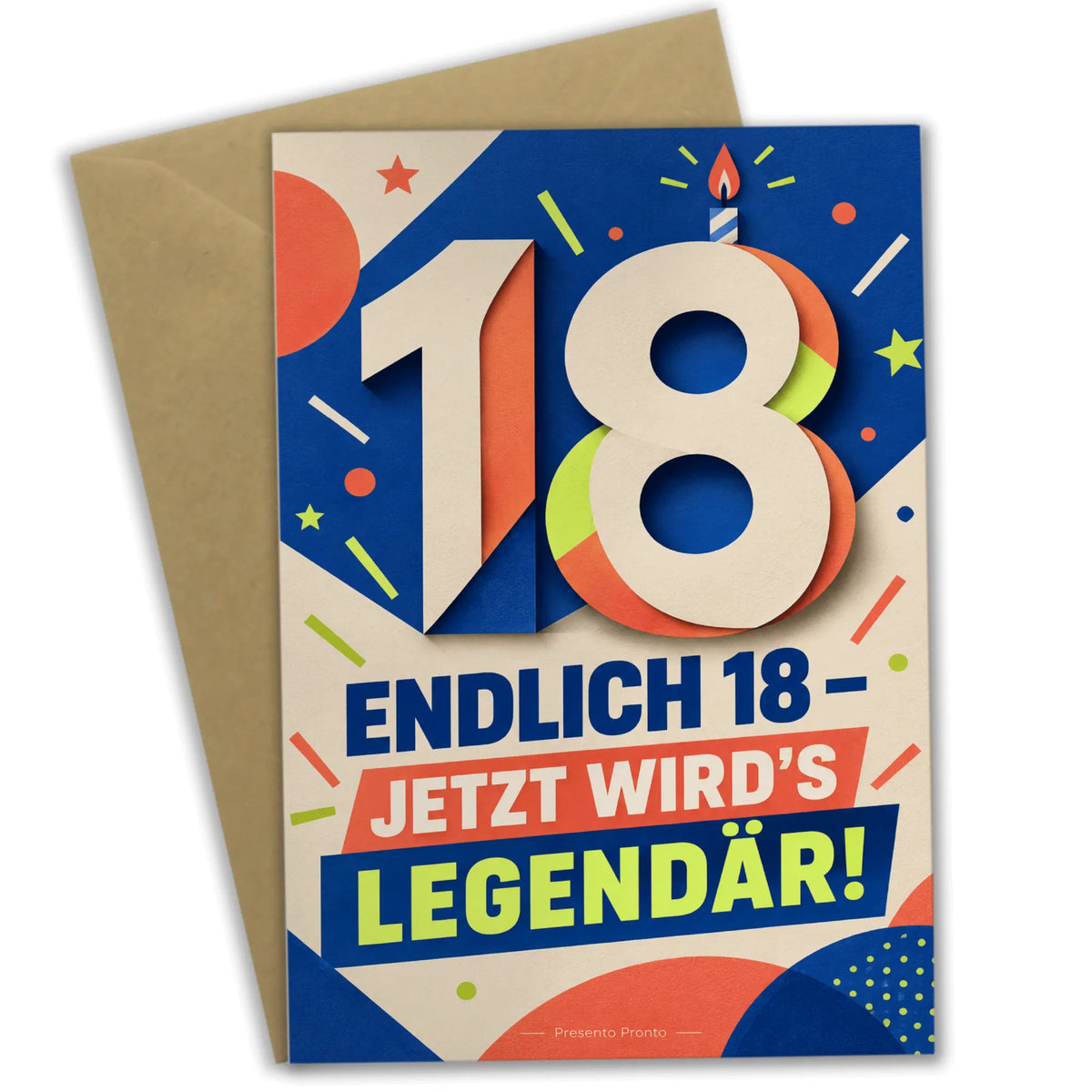 Coole Geburtstagskarte zum 18. Geburtstag mit großer 18|p:2014124|h:3caf265e7e0d3a752c6fc9002c893ca1